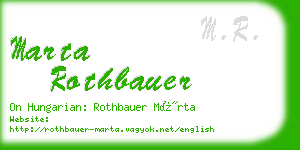 marta rothbauer business card